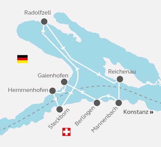 Karte Herbst-Hopping Route